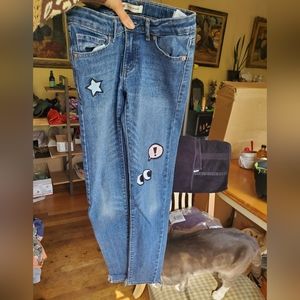 Levis patched jeans